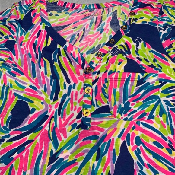 Lilly Pulitzer - Palmira Dress -Indigo Palm Reader - Picture 4 of 5